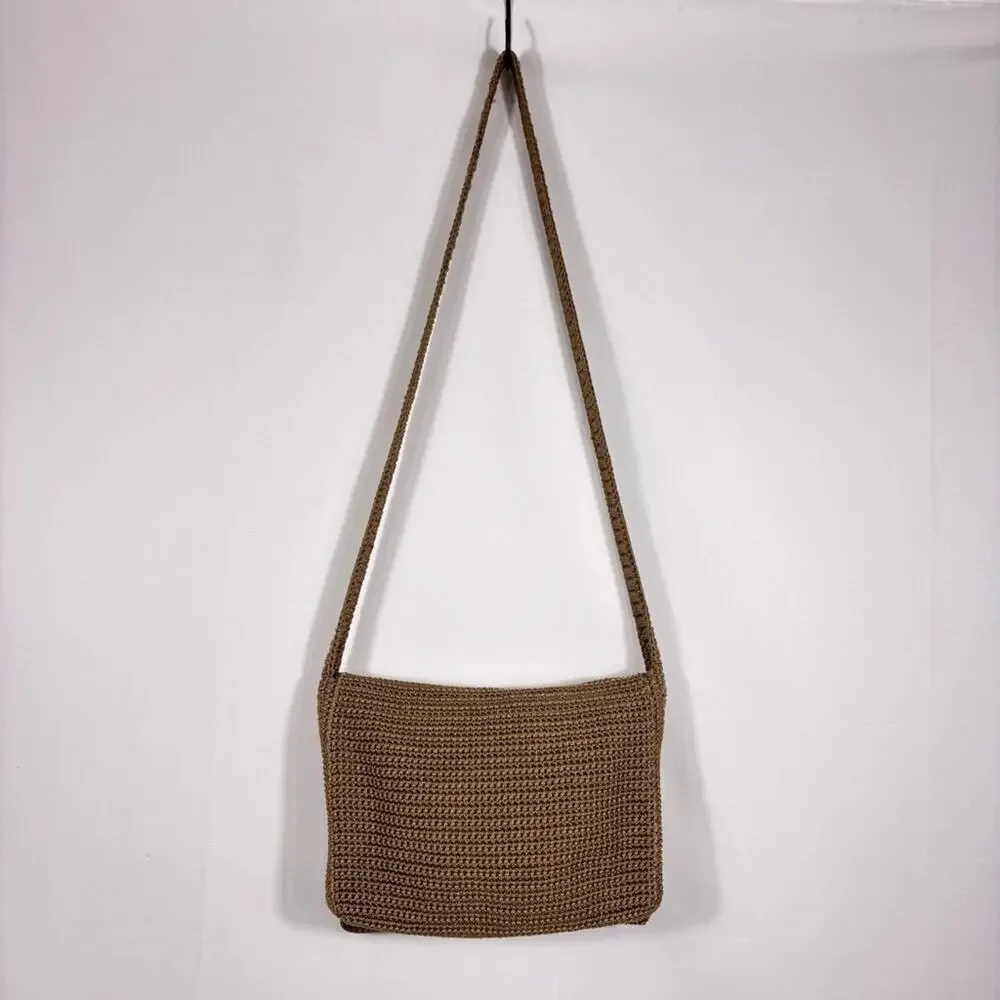 The Sak Brown Tan Woven Crossbody Purse Bin10